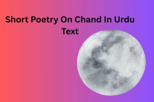 Short Poetry On Chand In Urdu Text