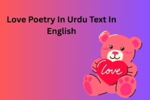 Love Poetry In Urdu Text In English 